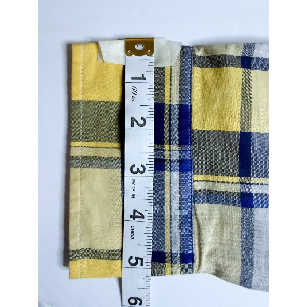 Tommy Hilfiger Men's XL Plaid Button-Down Shirt Yellow Blue‎ Cotton - Picture 10 of 10